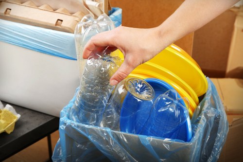 Recycling and disposal containers for commercial waste
